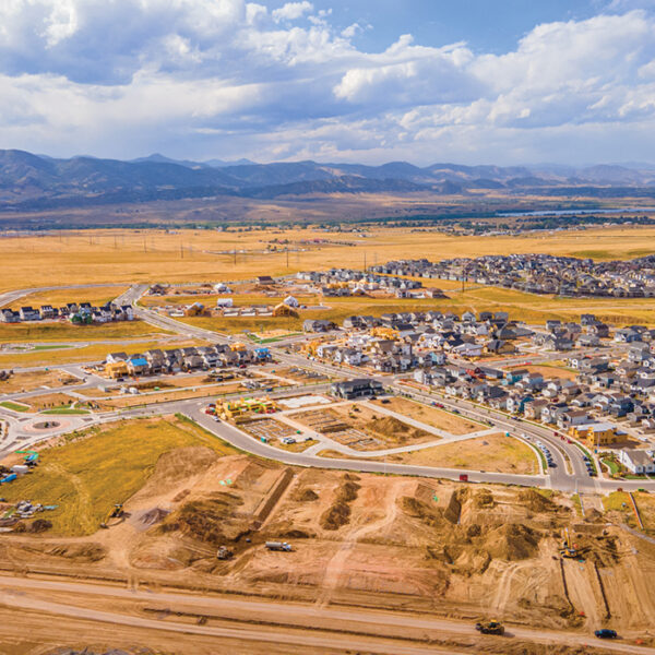 Urban development construction land in Sterling Ranch