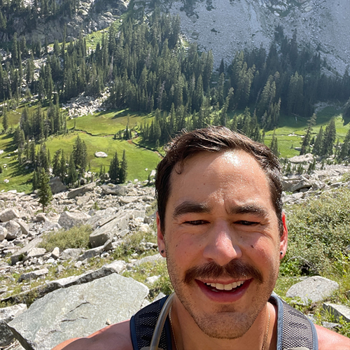 CORE employee, Alex Aguilar, on a hike